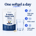 One softgel a day with a meal and a glass of water