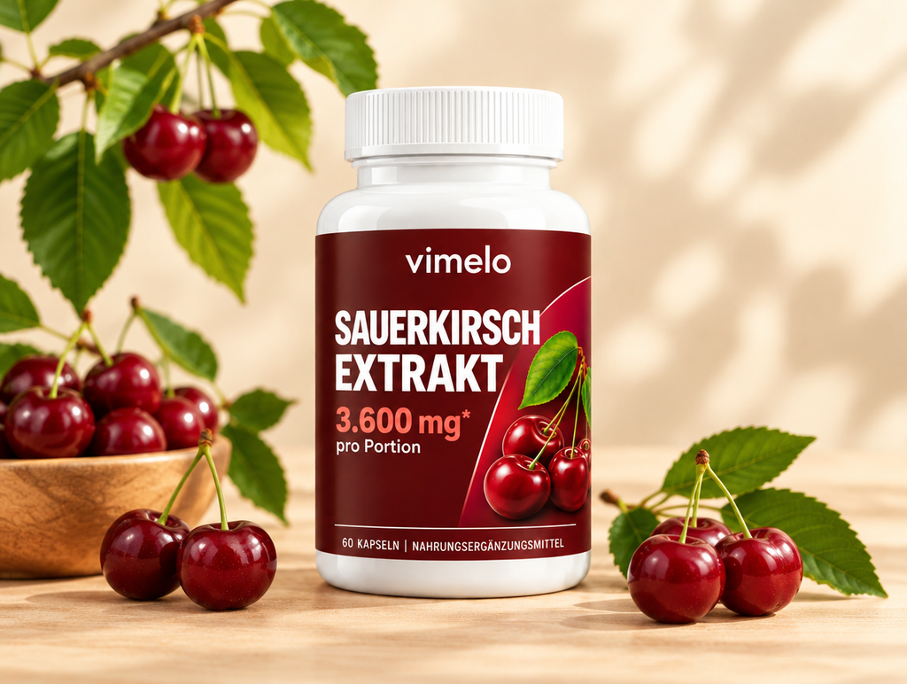 Vimelo Sauerkirsch-Extrakt mit frischen Sauerkirschen