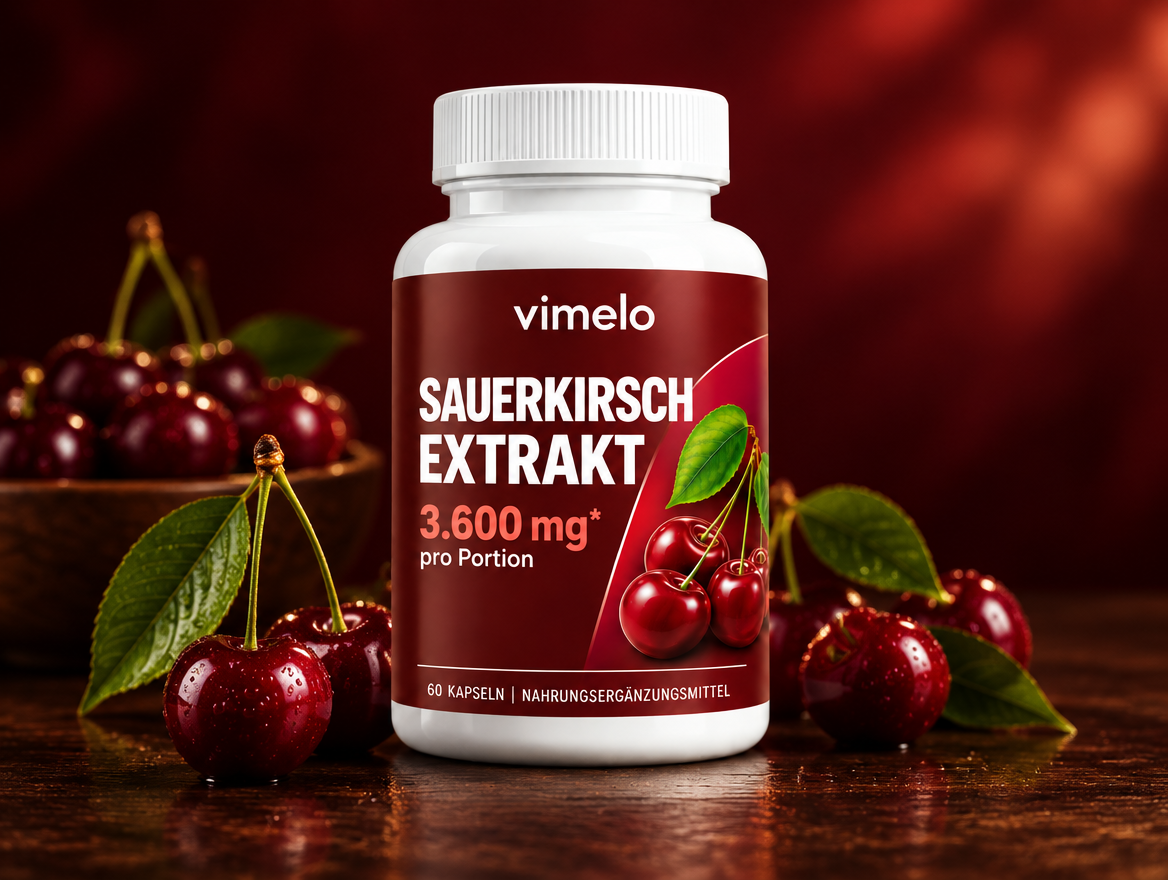 Vimelo Sauerkirsch-Extrakt mit frischen Sauerkirschen